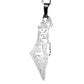 Map of Israel Shalom Hebrew cut out silver - Biblicaljewels