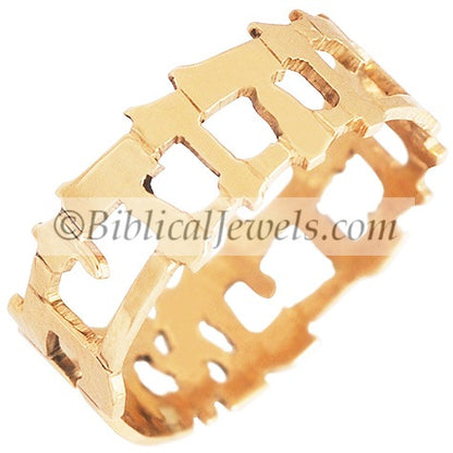 "I am my beloved's..." 14k gold Hebrew Scripture ring - gph - Biblicaljewels