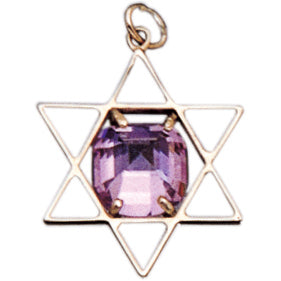 Star of David with Zircon - Silver Pendant - Biblicaljewels