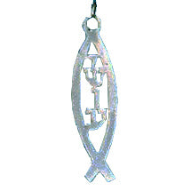 Yeshua in Fish silver pendant - Biblicaljewels